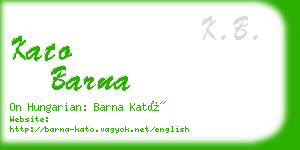kato barna business card